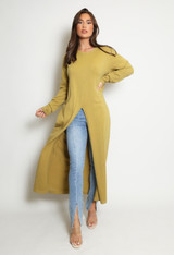Maxi Jumper With Front Split