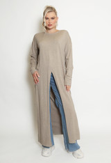 Maxi Jumper With Front Split