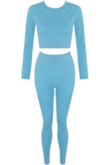 Active Long Sleeve Crop Top And Legging Set