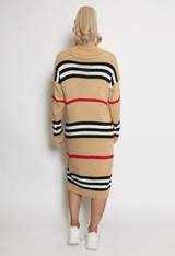 Stripe Roll Neck Jumper Dress