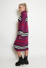 Stripe Roll Neck Jumper Dress