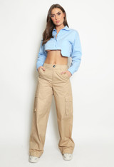 Raw Hem Cropped Shirt