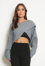 Cropped Wrap Jumper