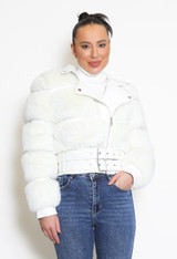 Faux Fur Biker Jacket