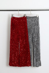 Sequin Elasticated Wide Leg Trouser