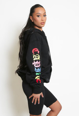 Slogan Sleeve Hoodie