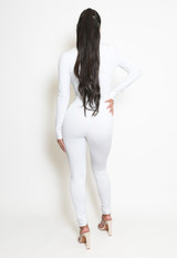 High Neck Zip Up Unitard