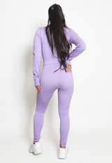 Ribbed Active Zip Up Three Piece Set