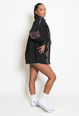 Contrast Print Blouse