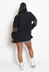 Contrast Print Blouse