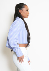 Striped Crop Blouse
