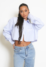 Striped Crop Blouse