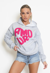 AMOUR Embossed Hoodie