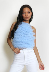 Tulle Halter Neck Top