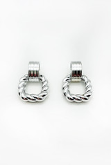 Twisted Rope Square Statement Earrings