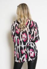 Sheer Leopard Printed Blouse