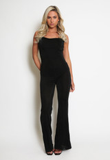 Cowl Neck Strappy Jumpsuit