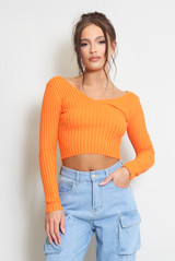 V Neck Ribbed Jumper