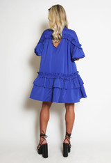 Layered Frill Shirt Dress