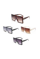 Shield Sunglasses With Gold Detail
