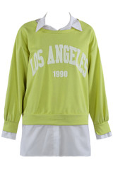 Light Weight Slogan Sweatshirts with Shirt Hem