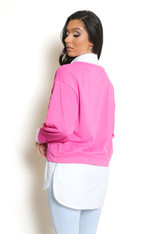 Light Weight Slogan Sweatshirts with Shirt Hem
