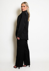 Luxe Satin Blazer And Trouser Suit