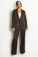 Luxe Satin Blazer And Trouser Suit