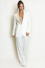 Luxe Satin Blazer And Trouser Suit