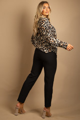 High Waisted Straight Leg Trouser