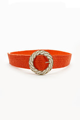 Shell Buckle Woven Belt