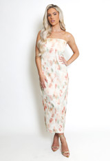 Floral Print Bandeau Dress