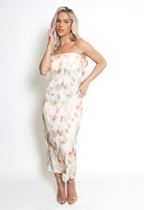 Floral Print Bandeau Dress