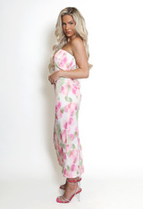 Floral Print Bandeau Dress