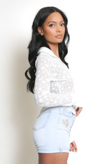 Floral Lace Sheer Blouse