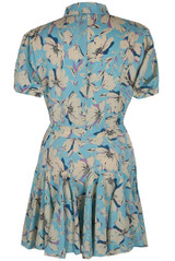 Floral Print Belted Swing Shirt Dress