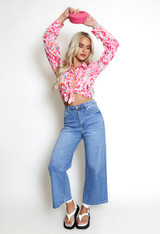 Water Colour Print Chiffon Blouse