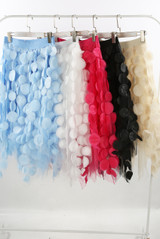 Circle Applique Tulle Midi Skirt 