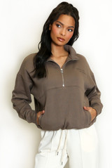 Santa Monica Half Zip Sweatshirt