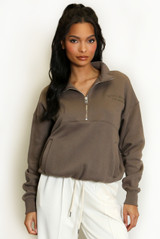 Santa Monica Half Zip Sweatshirt