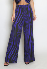 Zebra Print Wide Trouser