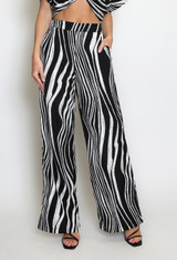 Zebra Print Wide Trouser