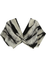 Monochrome Twist Front Crop Top