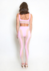 Mesh Insert Crop Top & Stirrup Legging Set