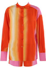 Ombre Blouse And Shorts Set