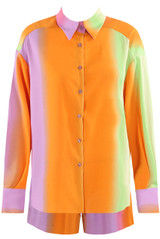 Ombre Blouse And Shorts Set