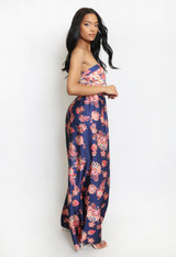 Floral Print Bandeau Jumpsuit