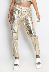 Elasticated Waist Metallic Trouser
