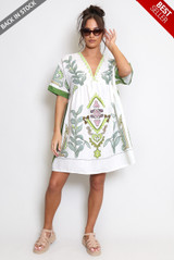 Printed Kaftan Dress