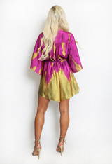 Contrast Print Kaftan Playsuit